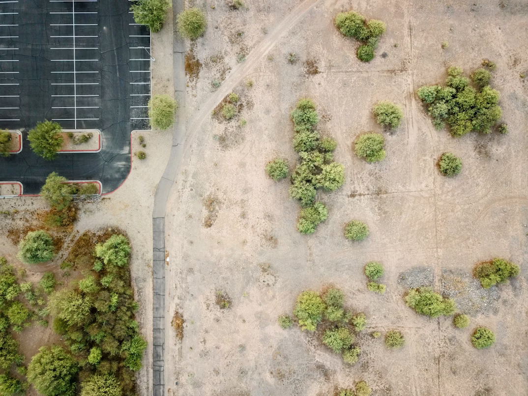 Empty lot aerial photography